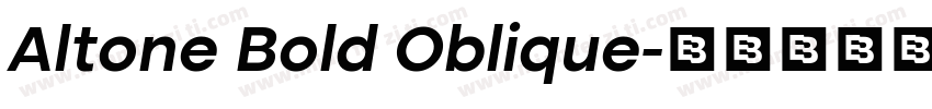Altone Bold Oblique字体转换